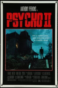 5m0872 LOT OF 8 UNFOLDED SINGLE-SIDED 27X41 PSYCHO II ONE-SHEETS 1983 art of Perkins by house!