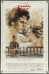 5m0871 LOT OF 8 UNFOLDED SINGLE-SIDED 27X41 RUMBLE FISH ONE-SHEETS 1983 Dillon, Rourke, Coppola