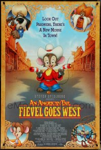 5m0913 LOT OF 8 UNFOLDED SINGLE-SIDED 27X40 AMERICAN TAIL: FIEVEL GOES WEST ONE-SHEETS 1991 Spielberg