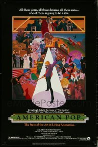 5m0893 LOT OF 8 UNFOLDED SINGLE-SIDED 27X41 AMERICAN POP ONE-SHEETS 1981 cool Wilson McLean art!