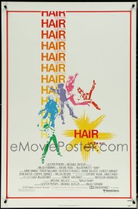 5m0885 LOT OF 8 UNFOLDED SINGLE-SIDED 27X41 HAIR ONE-SHEETS 1979 Milos Forman classic musical!