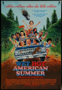 5m0966 LOT OF 5 UNFOLDED SINGLE-SIDED 27X40 WET HOT AMERICAN SUMMER ONE-SHEETS 2001 summer camp!