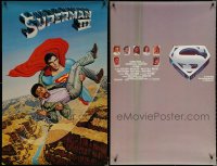 5m0863 LOT OF 9 UNFOLDED 2-SIDED SUPERMAN III ONE-SHEETS 1983 Christopher Reeve, Richard Pryor