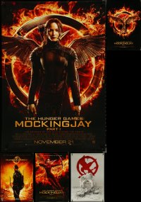 5m0973 LOT OF 5 UNFOLDED MOSTLY SINGLE-SIDED 27X40 HUNGER GAMES SERIES ONE-SHEETS 2010s Lawrence