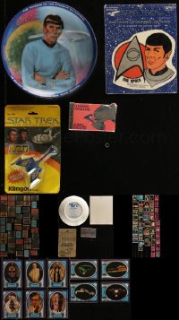 5m0106 LOT OF 114 STAR TREK ITEMS 1970s-1980s collector plate, trading cards, die-cast toy & more!