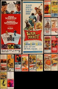 5m0628 LOT OF 18 MOSTLY UNFOLDED COWBOY WESTERN INSERTS 1960s great images from several movies!