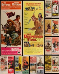 5m0634 LOT OF 17 MOSTLY UNFOLDED COWBOY WESTERN INSERTS 1960s great images from several movies!