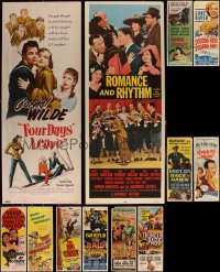 5m0644 LOT OF 15 MOSTLY UNFOLDED 1950S INSERTS 1950s great images from a variety of movies!