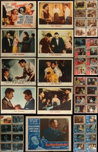 5m0233 LOT OF 89 FILM NOIR/CRIME LOBBY CARDS 1950s mostly complete sets from several movies!