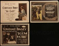 5m0307 LOT OF 3 CONSTANCE BINNEY REALART TITLE CARDS 1920s Midnight, 39 East, Room and Board!