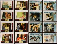 5m0431 LOT OF 16 PSYCHO & THE BIRDS REPRO LOBBY CARDS 2010s complete sets from classic Hitchcock!