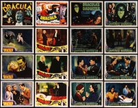 5m0428 LOT OF 31 DRACULA MOVIE REPRO LOBBY CARDS 2010s complete & incomplete sets!