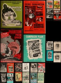 5m0054 LOT OF 31 LAMINATED HORROR/SCI-FI UNCUT PRESSBOOKS 1950s-1970s advertising for a variety of movies!
