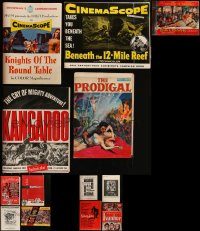 5m0063 LOT OF 13 LAMINATED UNCUT PRESSBOOKS 1950s-1970s advertising for a variety of movies!