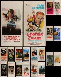 5m0598 LOT OF 22 FORMERLY FOLDED ITALIAN LOCANDINAS 1960s-1990s a variety of movie images!