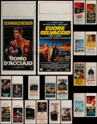 5m0599 LOT OF 21 MOSTLY FORMERLY FOLDED ITALIAN LOCANDINAS 1960s-1990s a variety of movie images!