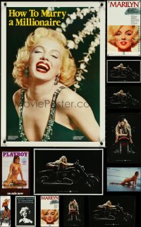 5m0115 LOT OF 13 UNFOLDED MISCELLANEOUS POSTERS 1980s-2000s sexy ladies including Marilyn Monroe!