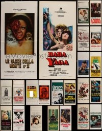 5m0597 LOT OF 23 MOSTLY FORMERLY FOLDED ITALIAN LOCANDINAS 1960s-1990s a variety of movie images!
