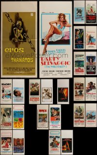 5m0591 LOT OF 29 MOSTLY FORMERLY FOLDED ITALIAN LOCANDINAS 1960s-2000s a variety of movie images!