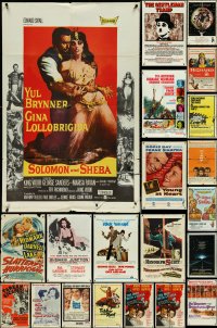 5m0167 LOT OF 40 FOLDED ONE-SHEETS 1940s-1970s great images from a variety of different movies!