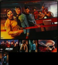 5m0718 LOT OF 24 UNFOLDED STAR TREK COMMERCIAL & VIDEO POSTERS 1991 Kirk, Spock, Bones & more!