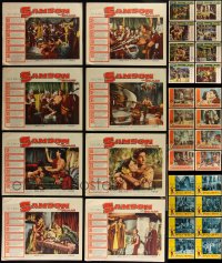 5m0260 LOT OF 32 SAMSON & DELILAH ORIGINAL & RE-RELEASE LOBBY CARDS 1949-R1968 four complete sets!