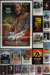 5m0178 LOT OF 30 FOLDED ONE-SHEETS 1970s-1980s great images from a variety of different movies!