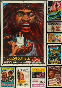 5m0586 LOT OF 11 UNFOLDED & FORMERLY FOLDED EGYPTIAN POSTERS 1960s-1970s cool movie images!