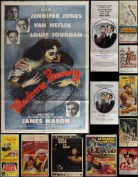 5m0392 LOT OF 12 FOLDED 1940s-1970s MISCELLANEOUS POSTERS 1940s-1970s great images from a variety of movies!