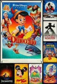 5m0821 LOT OF 11 UNFOLDED DOUBLE-SIDED 27X40 WALT DISNEY ONE-SHEETS 1990s-2000s animated & live!