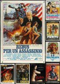5m0023 LOT OF 11 FOLDED ITALIAN ONE-PANELS 1970s-1990s great images from a variety of movies!