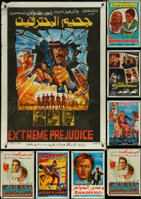 5m0587 LOT OF 10 MOSTLY UNFOLDED EGYPTIAN POSTERS 1960s-1980s a variety of cool movie images!