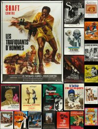 5m0050 LOT OF 21 FOLDED FRENCH ONE-PANELS 1970s-2000s great images from a variety of movies!