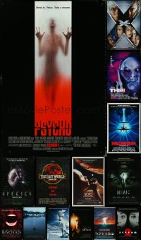 5m0788 LOT OF 19 UNFOLDED MOSTLY SINGLE-SIDED MOSTLY 27X40 HORROR/SCI-FI ONE-SHEETS 1980s-2000s