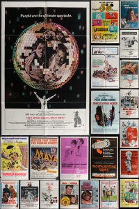 5m0163 LOT OF 43 FOLDED ONE-SHEETS 1960s-1970s great images from a variety of different movies!
