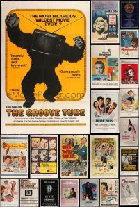 5m0171 LOT OF 36 FOLDED ONE-SHEETS 1960s-1980s great images from a variety of different movies!