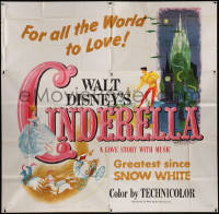5p0112 CINDERELLA style A 6sh 1950 Walt Disney's classic animated love story with music, ultra rare!