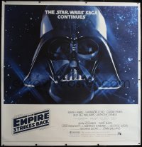 5p0405 EMPIRE STRIKES BACK linen 6sh 1980 George Lucas, great image of Darth Vader head in space!