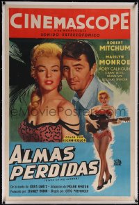 5p0888 RIVER OF NO RETURN linen Argentinean 1954 sexy Marilyn Monroe w/ guitar & Mitchum, different!