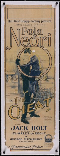 5p1065 CHEAT linen long Aust daybill 1923 John Richardson art of Pola Negri & Jack Holt, ultra rare!