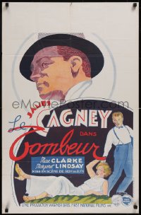 5p0289 LADY KILLER pre-war Belgian 1933 great Thiron art of James Cagney & Mae Clarke, very rare!