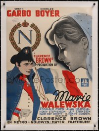 5p0809 CONQUEST linen Danish 1938 Greta Garbo as Marie Walewska, Charles Boyer as Napoleon, rare!
