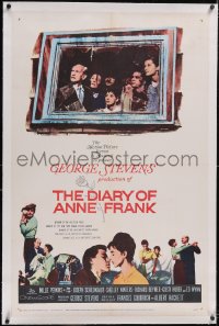 5p0472 DIARY OF ANNE FRANK linen 1sh 1959 Millie Perkins as Jewish girl in hiding in World War II!