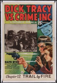 5p0682 DICK TRACY VS. CRIME INC. linen chapter 12 1sh 1941 art of detective Ralph Byrd, Trial By Fire
