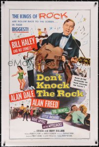 5p0477 DON'T KNOCK THE ROCK linen 1sh 1957 Bill Haley & his Comets, sequel to Rock Around the Clock!