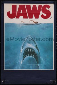 5p0287 JAWS English double crown 1975 classic Roger Kastel shark & naked swimmer art, ultra rare!