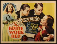 5p0050 BRIDE WORE RED 1/2sh 1937 Joan Crawford in love triangle w/Franchot Tone & Robert Young, rare!