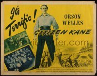 5p0315 CITIZEN KANE style B 1/2sh 1941 Orson Welles' masterpiece, he directed & starred, ultra rare!