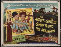 5p0952 COMIN' ROUND THE MOUNTAIN linen style A 1/2sh 1951 Bud Abbott & Lou Costello, Dorothy Shay