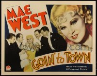 5p0055 GOIN' TO TOWN style A 1/2sh 1935 sexy Mae West surrounded by suitors & close up, ultra rare!